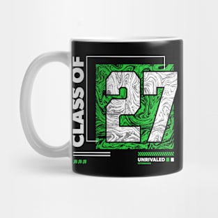 Class of 2027 Urban Streetwear // Graduation Class of '27 Green Mug